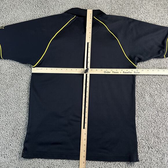 Iowa Hawkeyes Shirt Polo Mens Medium Black Yellow NCAA Football Team Starter - Picture 9 of 12